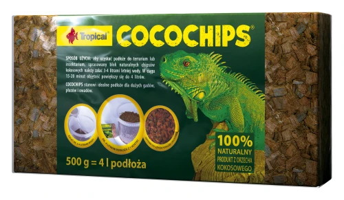 Tropical Włókno Cocochips Do Terrarium 500g
