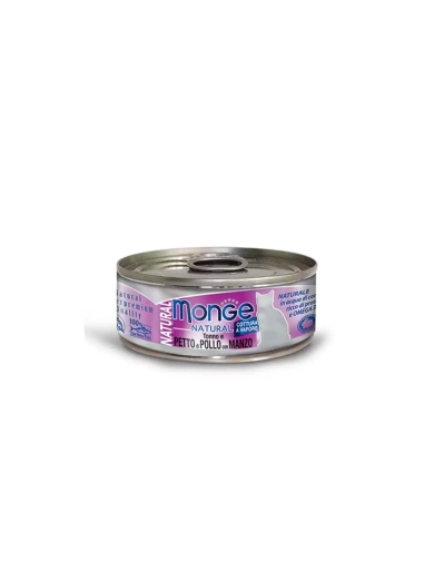 Monge Natural Tuńczyk Z Kurczakiem I Wołowiną 80g