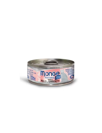 Monge Natural Tuńczyk Z Kurczakiem I Krewetkami 80g