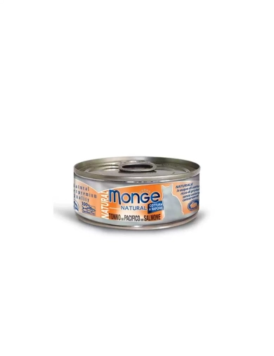 Monge Natural Tuńczyk Żółtopłetwy Z Kurczakiem I Łososiem 80g