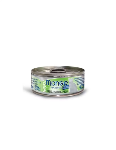 Monge Natural Tuńczyk Żółtopłetwy Z Kurczakiem 80g
