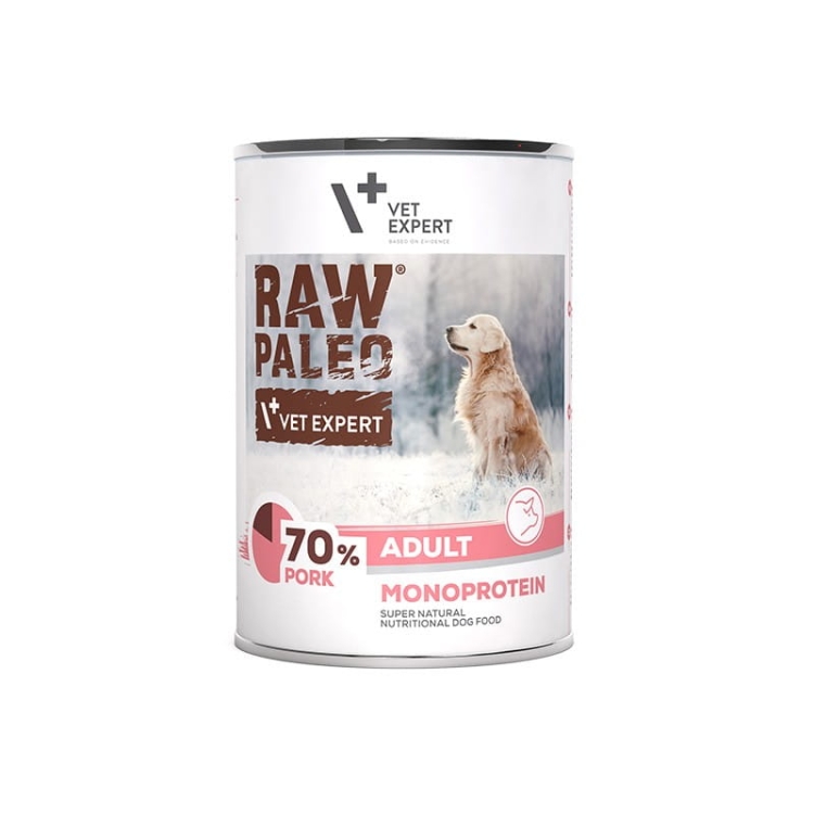 Vet Expert Raw Paleo Adult Monoprotein Wieprzowina 400g