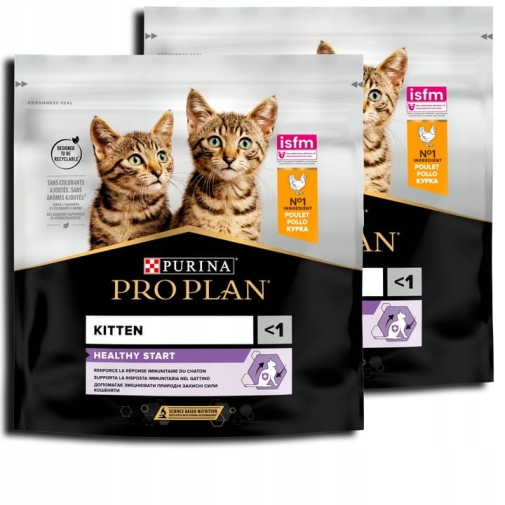 Pro Plan Cat Kitten Kurczak 400g + 400g