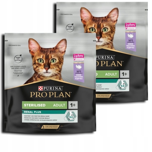 Pro Plan Cat Sterilised Indyk 400g + 400g