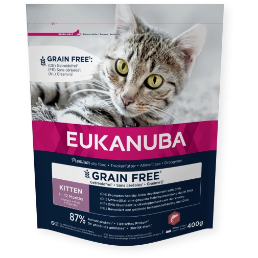 Eukanuba Cat Grain Free Kitten 400g Łosoś