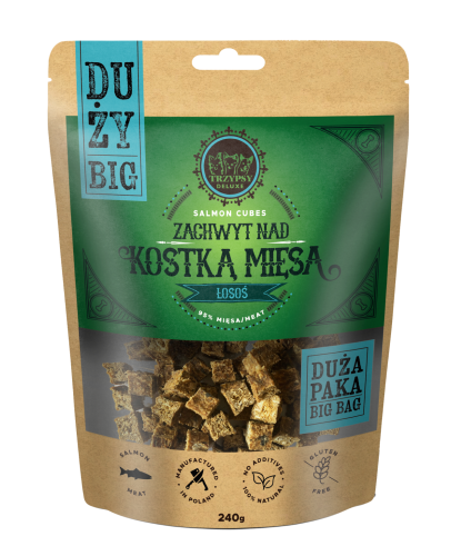 Zachwyt Nad Dużą Kostką Mięsa Z Łososia 240g