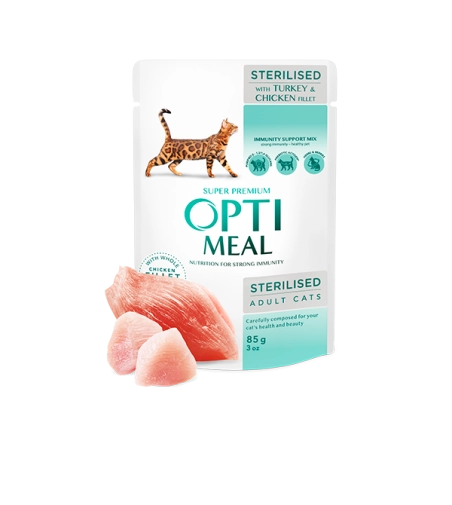 Optimeal Sterilised Indyk I Kurczak 85g