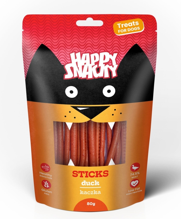 Happy Snacky Dla Psa Sticks Patyczki Z Kaczki 80g
