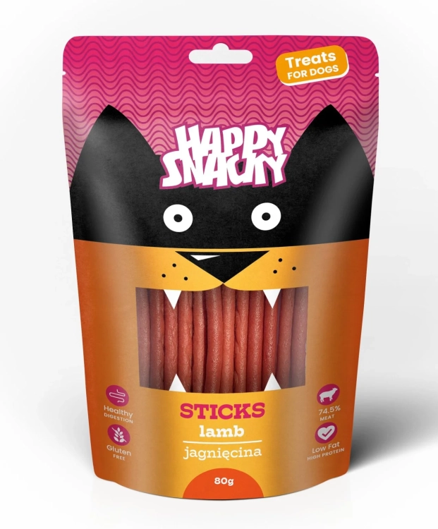 Happy Snacky Dla Psa Sticks Patyczki Z Jagnięciny 80g