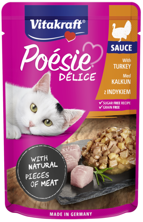 Vitakraft Poesie Deli Sauce Dla Kota Indyk 85g