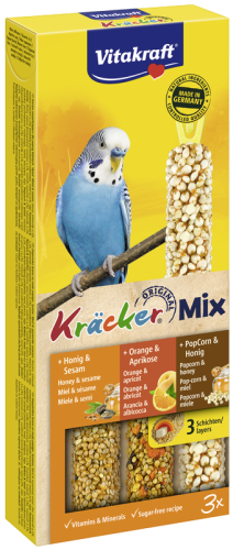 Vitakraft Kracker Dla Papug Falistych Trio Popcorn/Miód/Pomarańcz 3szt.