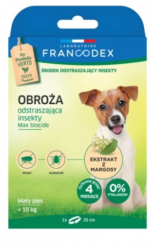 Francodex Obroża Odstraszająca Insekty Dla Psów <10kg/35cm