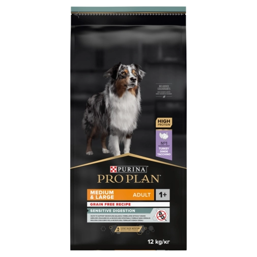Purina Pro Plan Grain Free Medium And Large Indyk 12kg