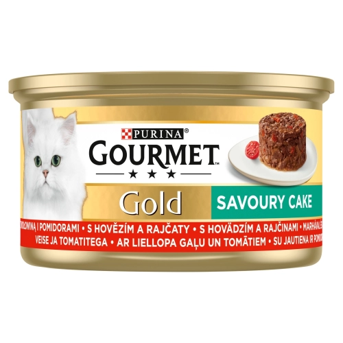 Purina Gourmet Gold Savoury Wołowina Z Pomidorami 85g