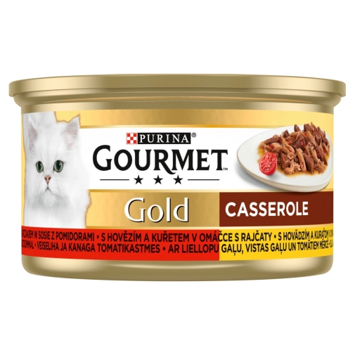 Purina Gourmet Gold Casserole Sos Wołowina I Kurczak 85g