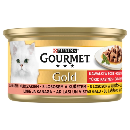 Purina Gourmet Gold Kawałki Łosoś I Kurczak 85g