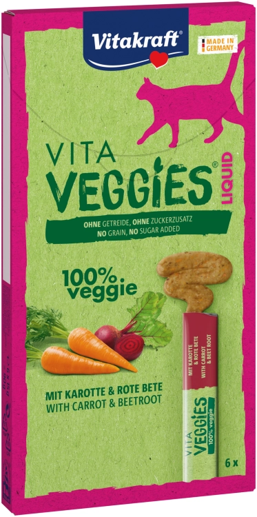 Vitakraft Cat Liquid Vita Veggies Marchewka&Burak 6x15g