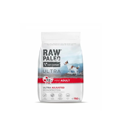 Raw Paleo Ultra Dla Psa Sucha Mini Adult Wołowina 750g
