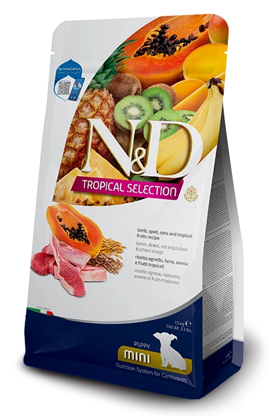 N&D Tropical Dog Jagnięcina Mini Puppy 1,5kg