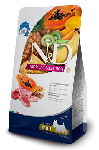 N&D Tropical Dog Jagnięcina Mini 1,5kg
