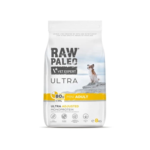 Raw Paleo Ultra Dla psa Sucha Mini Adult Indyk 750g