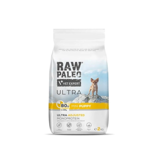 Raw Paleo Ultra Dla psa Sucha Mini Puppy Indyk 750g