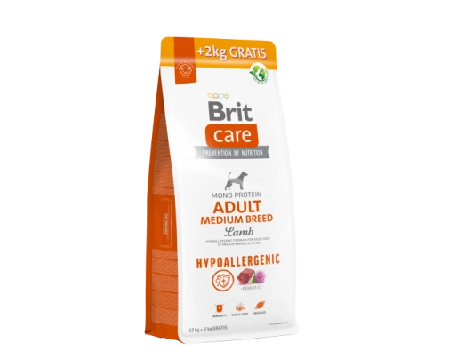 Brit Care Hypoallergenic Medium Lamb 12kg+2kg