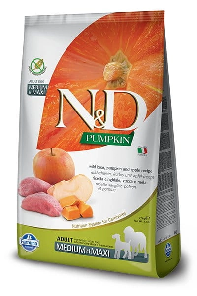 N&D Grain Free Pumpkin Boar Apple Medium Maxi 2,5kg