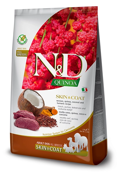 N&D Dog Quinoa Skin Coat Venison Coconut 800g
