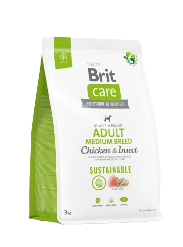 Brit Care Dog Sustainable Adult Medium Chicken&Insect 3kg