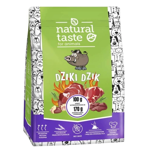Natural Taste Dla Psa Suszona Karma Z Dziczyzny 1kg