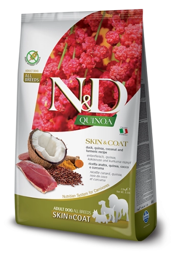N&D Dog Quinoa Skin Coat Duck Coconut 800g