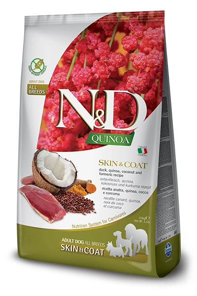 N&D Dog Quinoa Skin Coat Duck Coconut 800g
