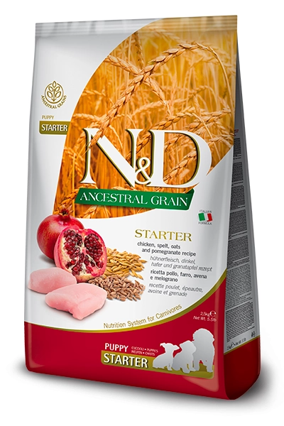 N&D Low Grain Chicken With Pomegranate Starter Puppy 800g