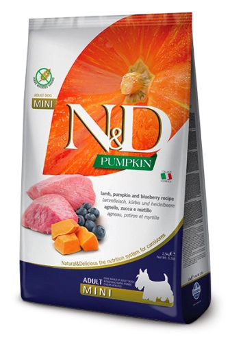 N&D Grain Free Pumpkin Lamb With Blueberry Adult Mini 2,5kg