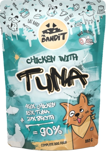 Mr. Bandit Saszetka Dla Psa Kurczak Z Tuńczykiem 180g