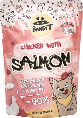 Mr. Bandit Saszetka Dla Psa Kurczak Z Łososiem 180g