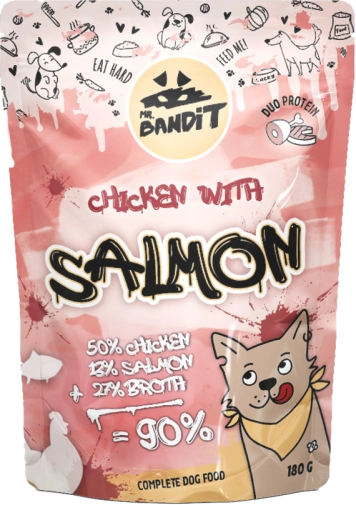 Mr. Bandit Saszetka Dla Psa Kurczak Z Łososiem 180g