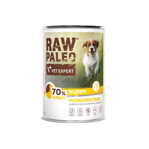 Raw Paleo Dla Psa Puppy Z Indykiem Puszka 400g