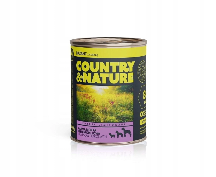 Country&Nature Bażant Z Cukinią 400g Edycja Limitowana
