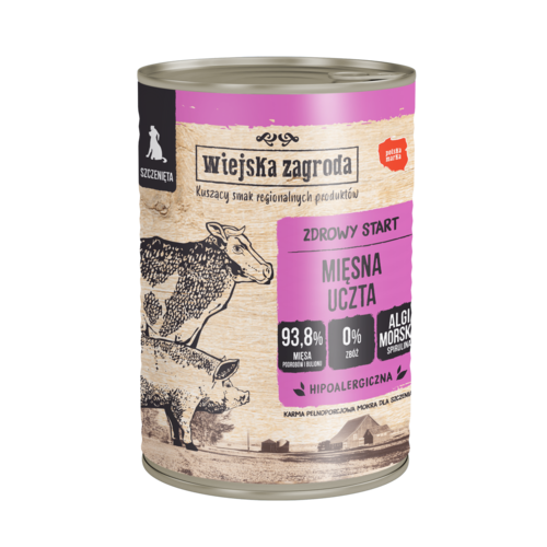Wiejska Zagroda Szczeniak Mięsna Uczta 400g