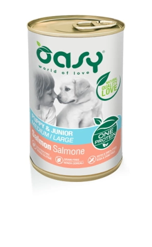 Oasy One Protein Dog Puppy Junior Łosoś 400g