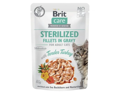 Brit Care Kot Sasz. Sos Sterilized Indyk 85g