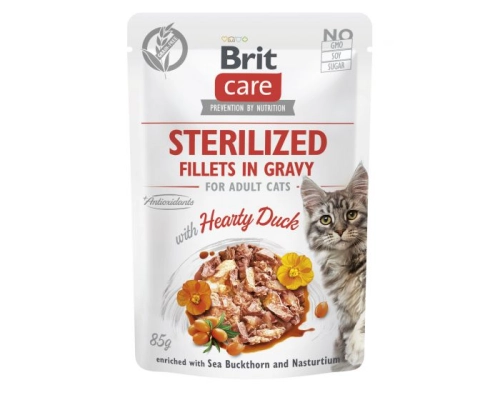 Brit Care Kot Sasz. Sos Sterilized Hearty Duck 85g