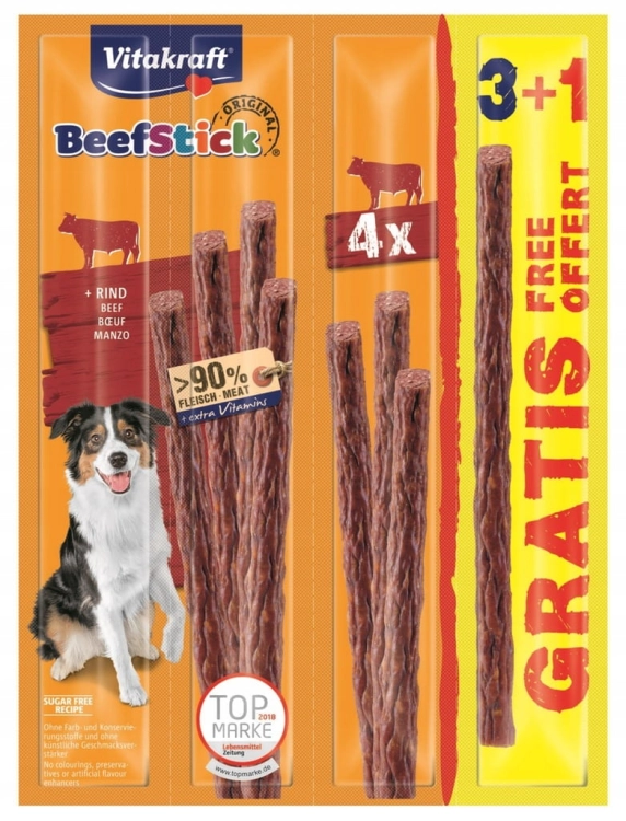 Vitakraft Beef-stick Kabanos 3+1 Wołowina