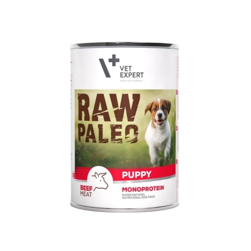 Raw Paleo Dla Psa Puppy Z Wołowiną Puszka 400g