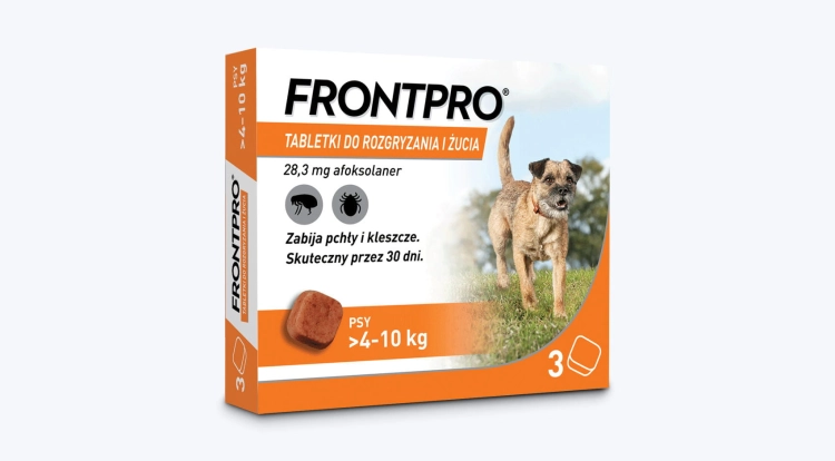 Frontline Frontpro Tabletki  Przeciw Kleszczom I Pchłom Dla Psa 4-10kg, opakowanie 3szt