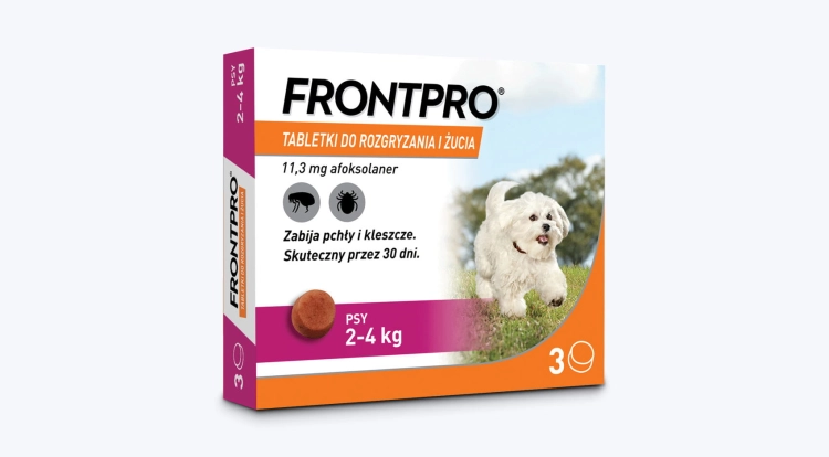 Frontline Frontpro Tabletki Przeciw Kleszczom I Pchłom Dla Psa 2-4kg opakowanie 3szt