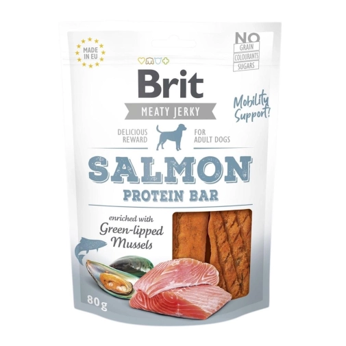 Brit Przysmak Dla Psa Jerky Salmon Protein Bar 80g