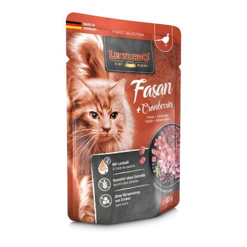 Leonardo Finest Selection Bażant Z Żurawiną Saszetka 85g